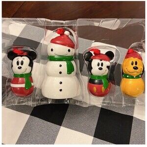 Disney Store Share the Magic Mickey & Friends Ceramic Christmas Ornaments
